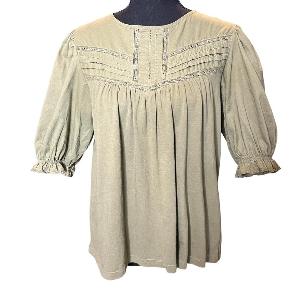 J. Crew Women’s Blouse Green Cotton Size Small